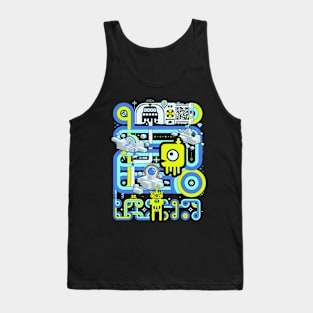 World 2 [blue, white, yellow] Tank Top